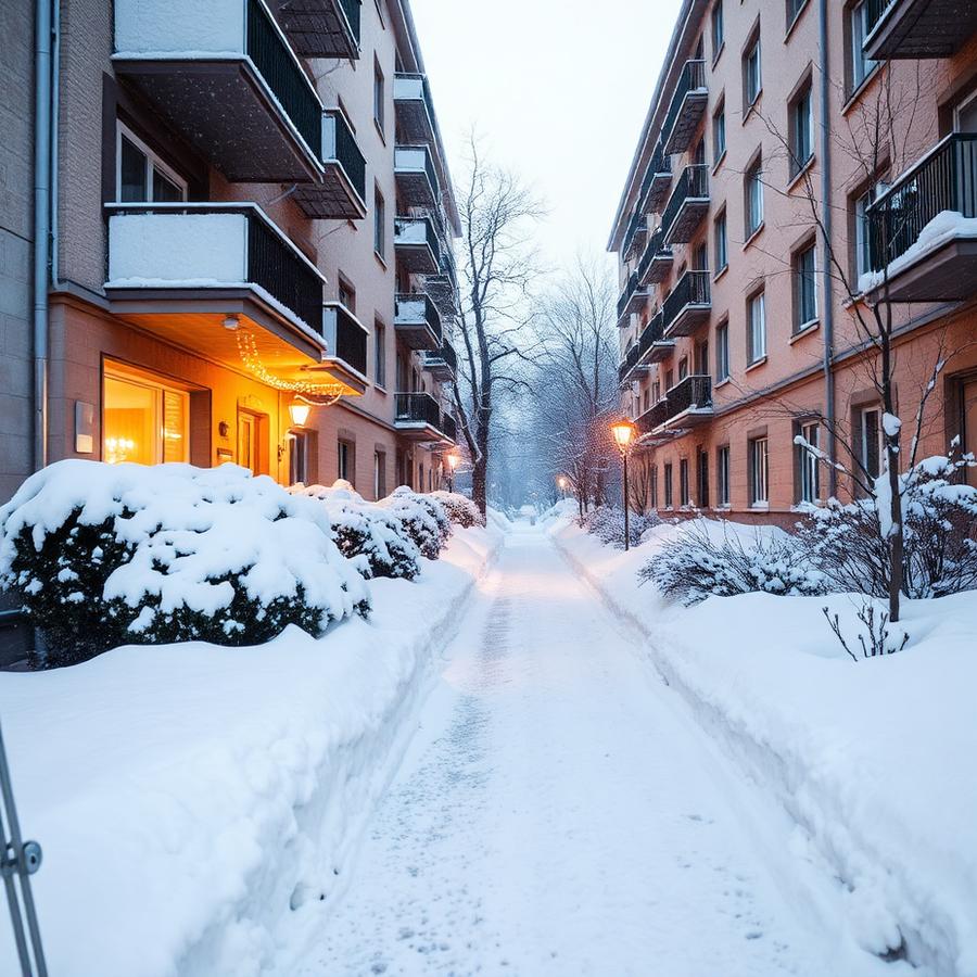Winterdienst Braunschweig geräumter Gehweg
